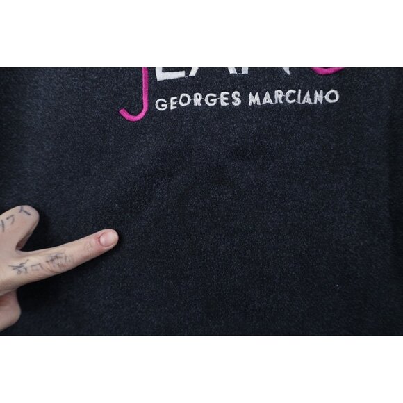 Vtg 80s 90s Georges Marciano Guess Jeans Women OS Faded Spell Out Sweatshirt USA - Picture 6 of 13